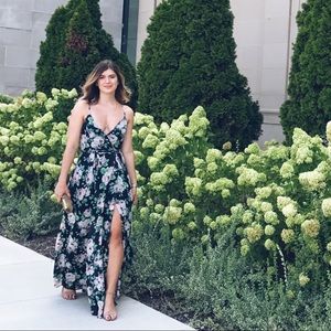 Floral Maxi Wrap Dress
